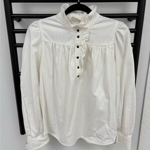 ba&sh Ivory Button-Up Blouse
